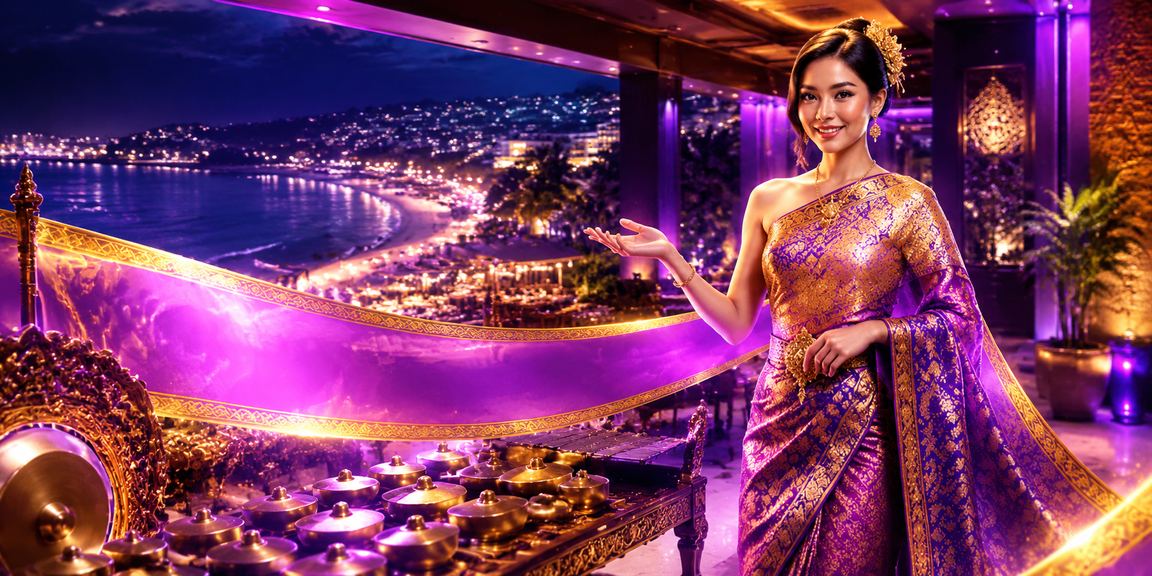Tampilan cashback bonus dengan latar pantai tropis yang cerah dan meriah