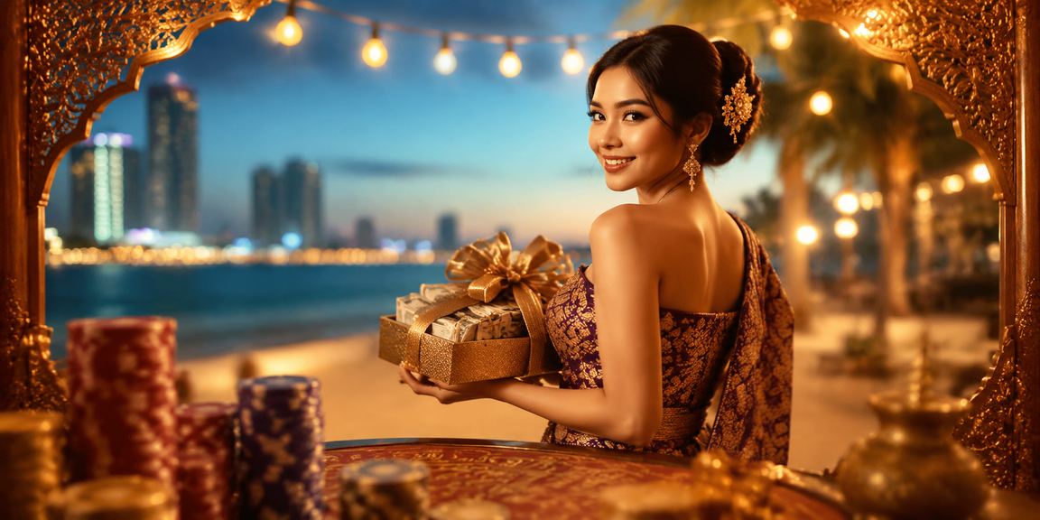 Suasana VIP eksklusif di tepi pantai dengan hadiah bonus premium yang mewah